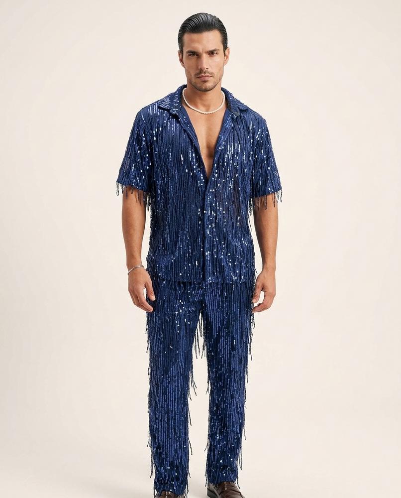 Zac Paris - Arvin | À Paillettes À Franges Costume Hommes