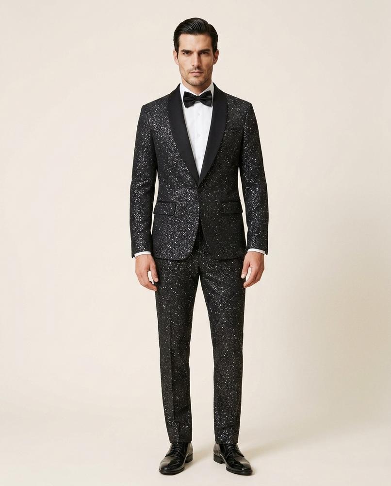 Zac Paris - Verev | Scintillant Ajusté Costume Hommes