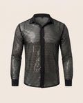 Zac Paris - Neser | À Sequins Transparente Chemise Hommes