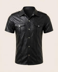 Zac Paris - Eldar | Similicuir Ajustée Chemise Hommes